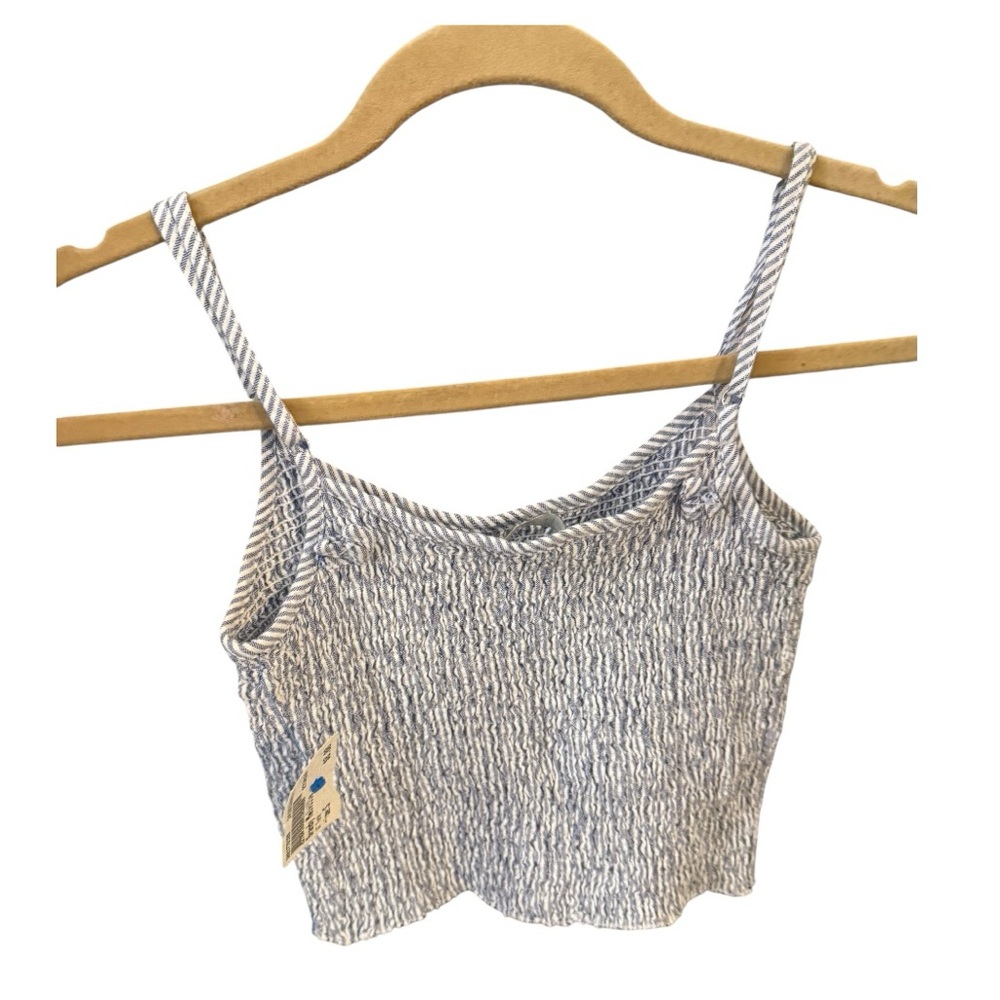 Brandy Melville Seersucker Crop Tank Top, So Cute and Versatile, One Size!